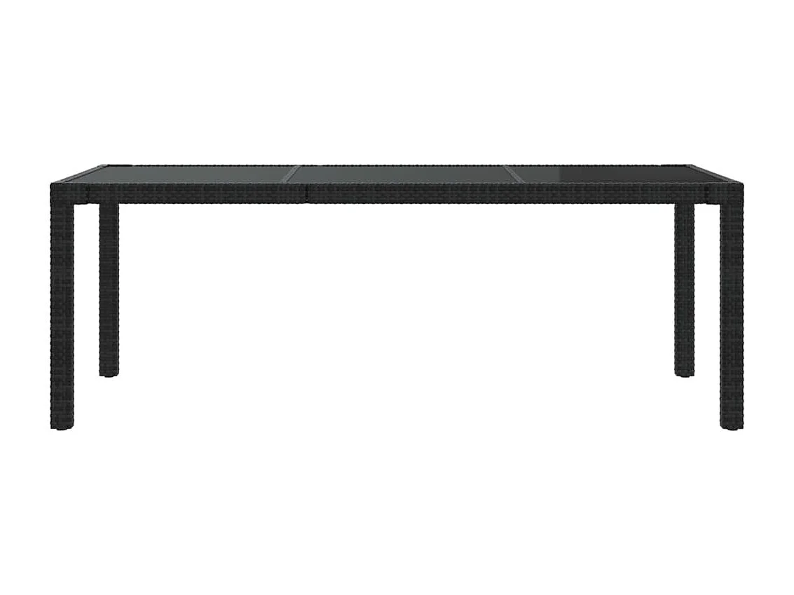 9-delige Tuinset met kussens poly rattan zwart