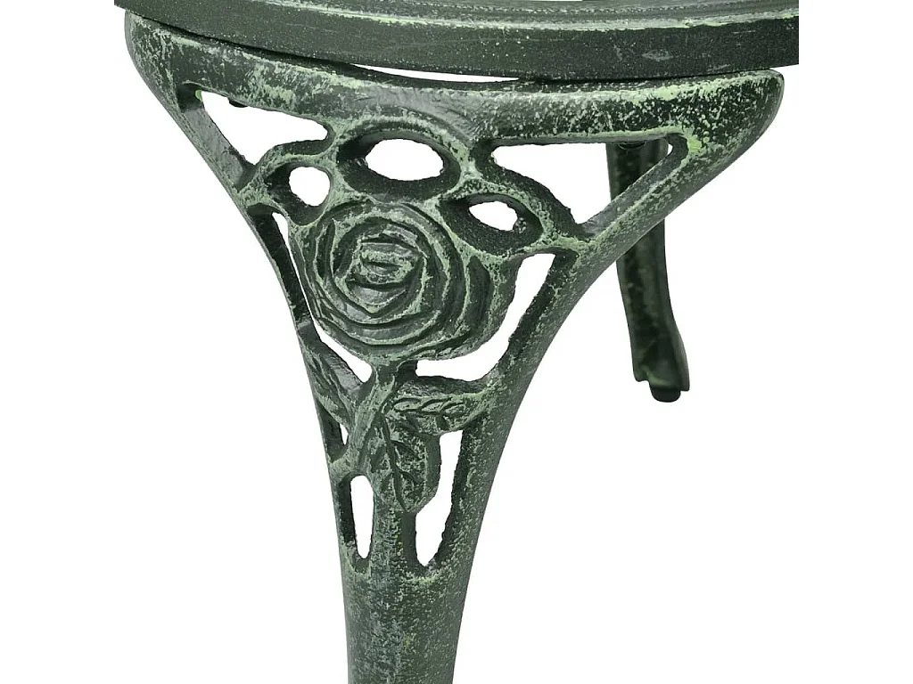 Ensemble de bistro 3 pcs Aluminium coulé Vert