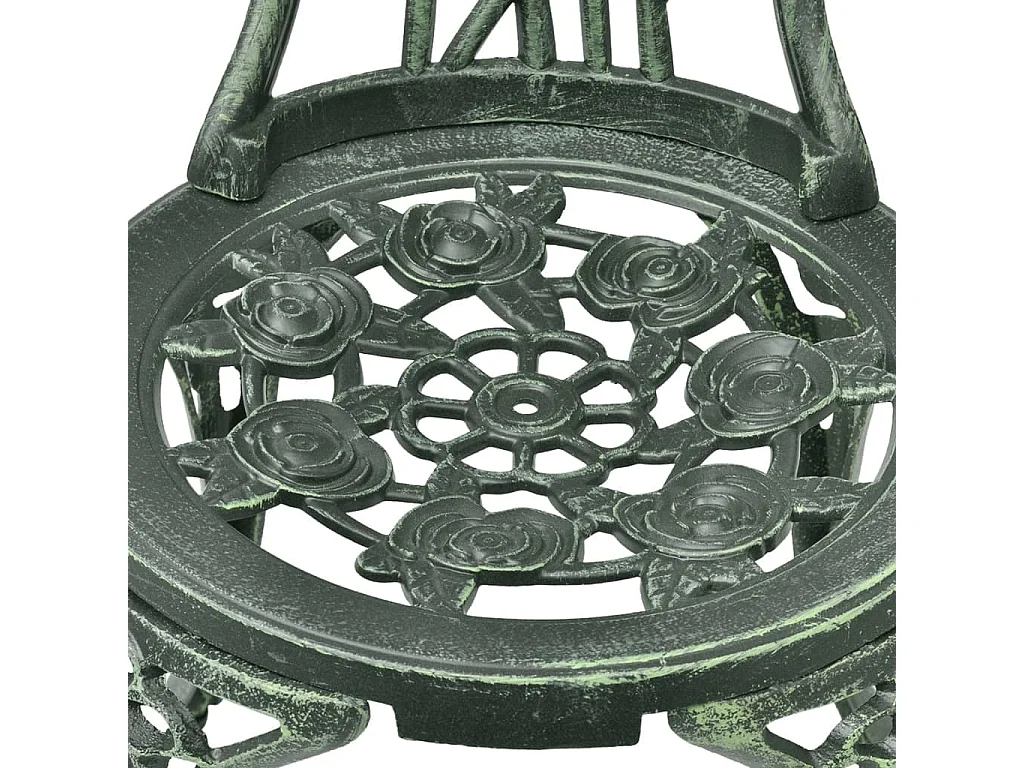 Ensemble de bistro 3 pcs Aluminium coulé Vert