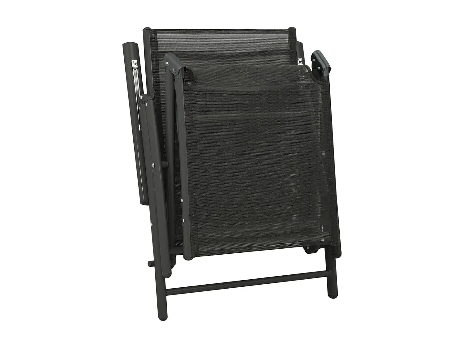 3 pcs conjunto lounge para jardim textilene e alumínio preto