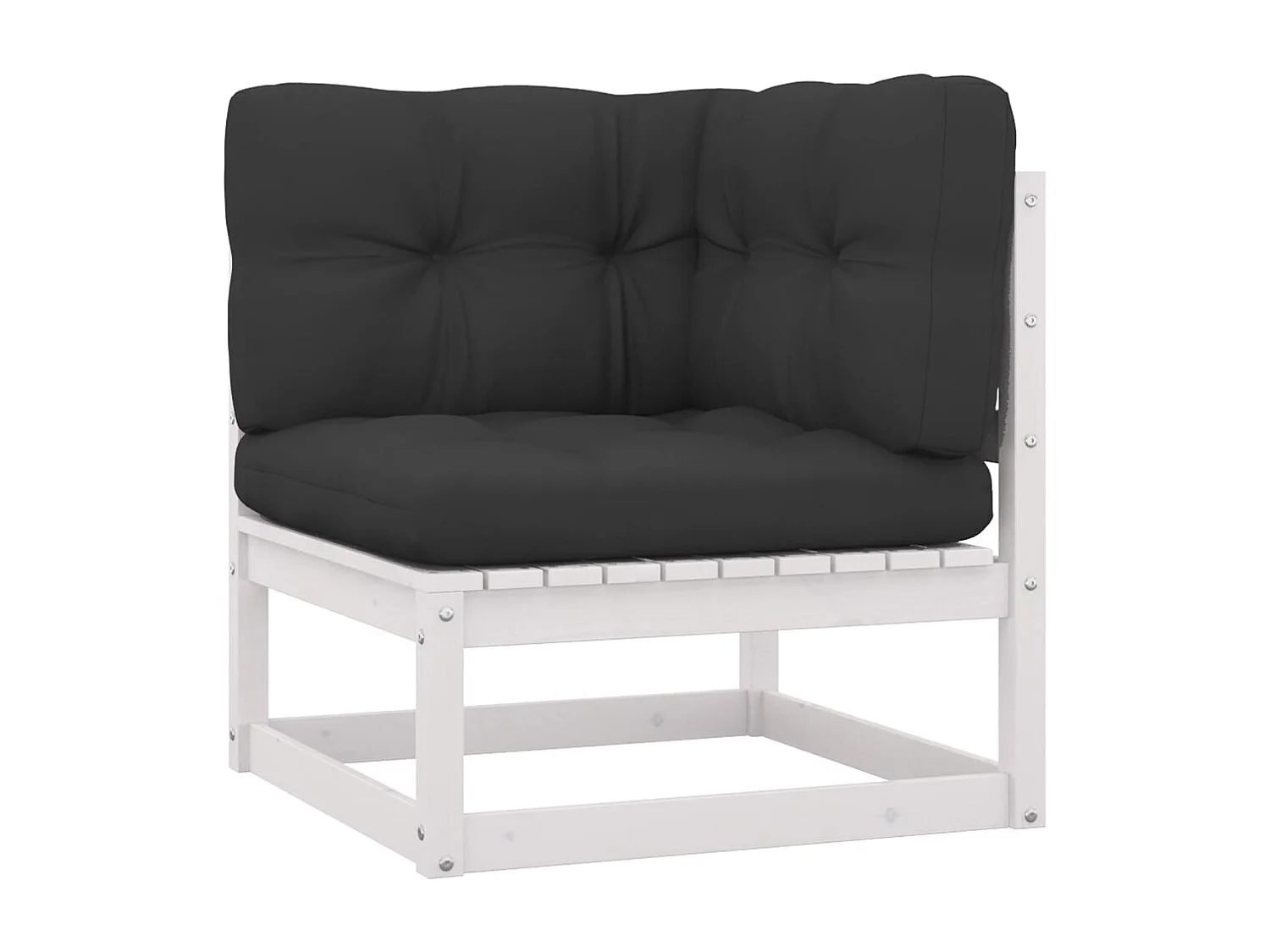 Salon de jardin 4 pcs avec coussins Bois de pin massif