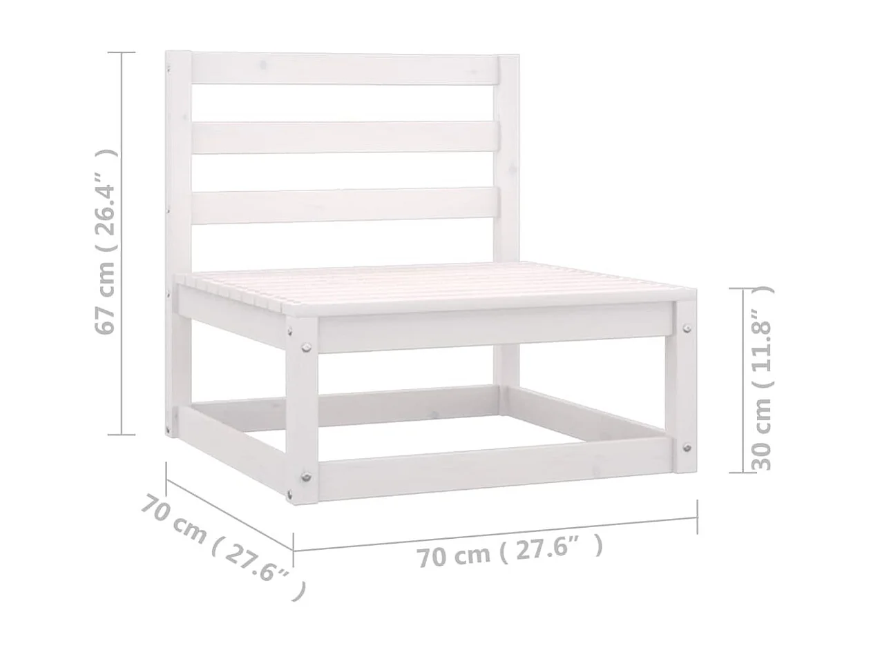 Salon de jardin 4 pcs avec coussins Bois de pin massif