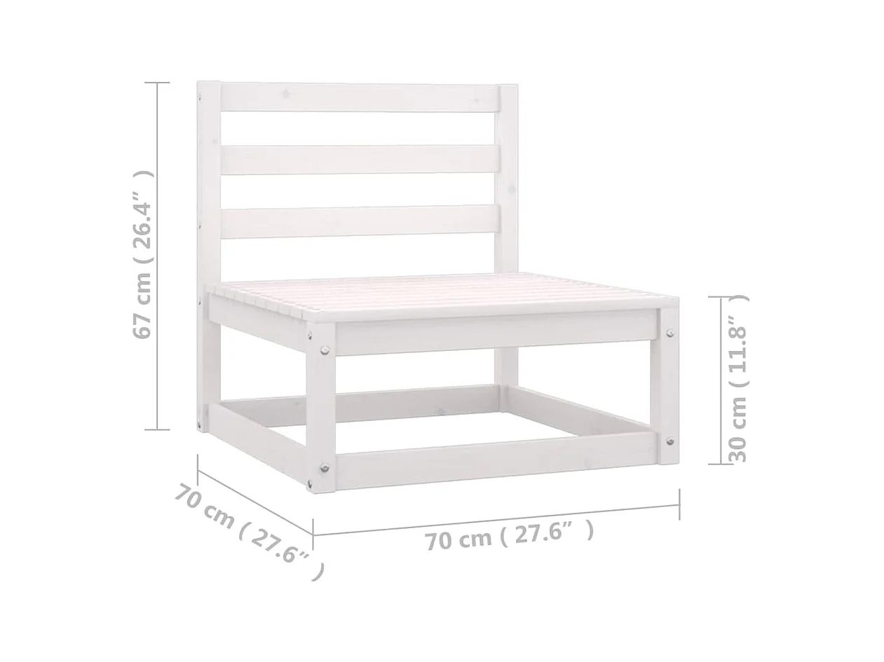 4-tlg. Garten-Lounge-Set mit Kissen Kiefer Massivholz