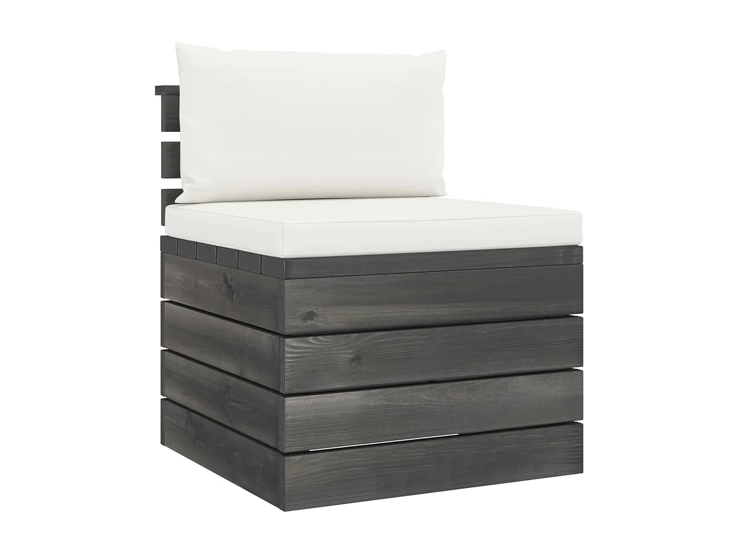 Muebles de jardín de palets 2 piezas cojines madera maciza pino