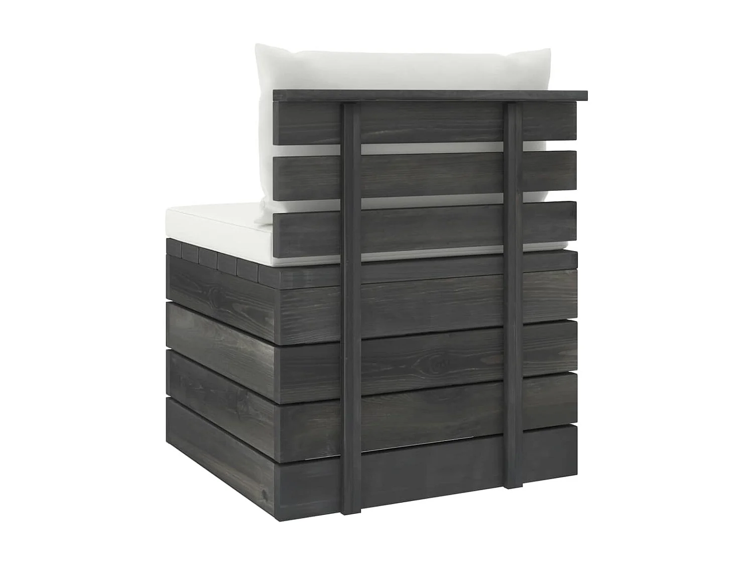 Muebles de jardín de palets 2 piezas cojines madera maciza pino