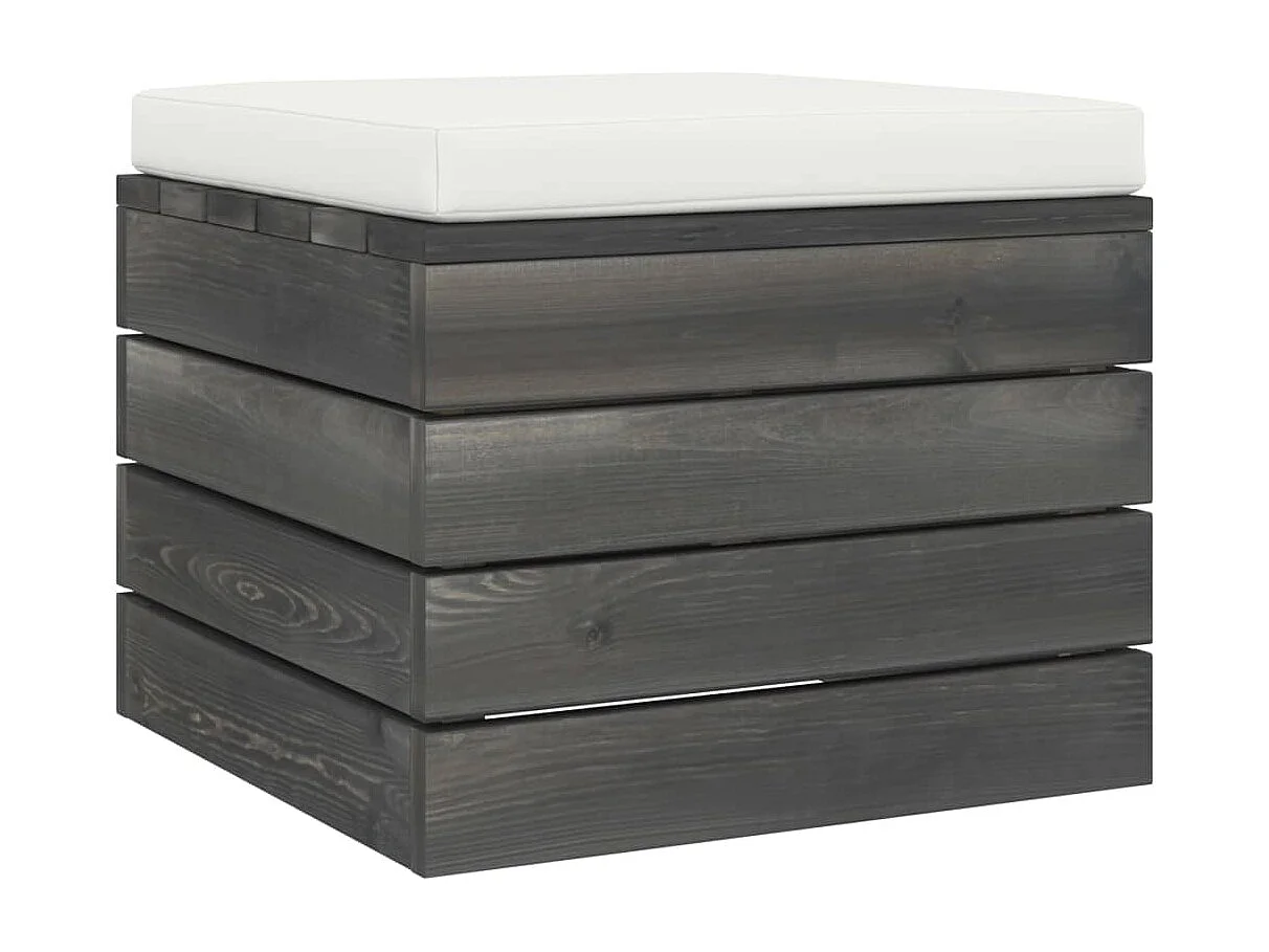 Muebles de jardín de palets 2 piezas cojines madera maciza pino