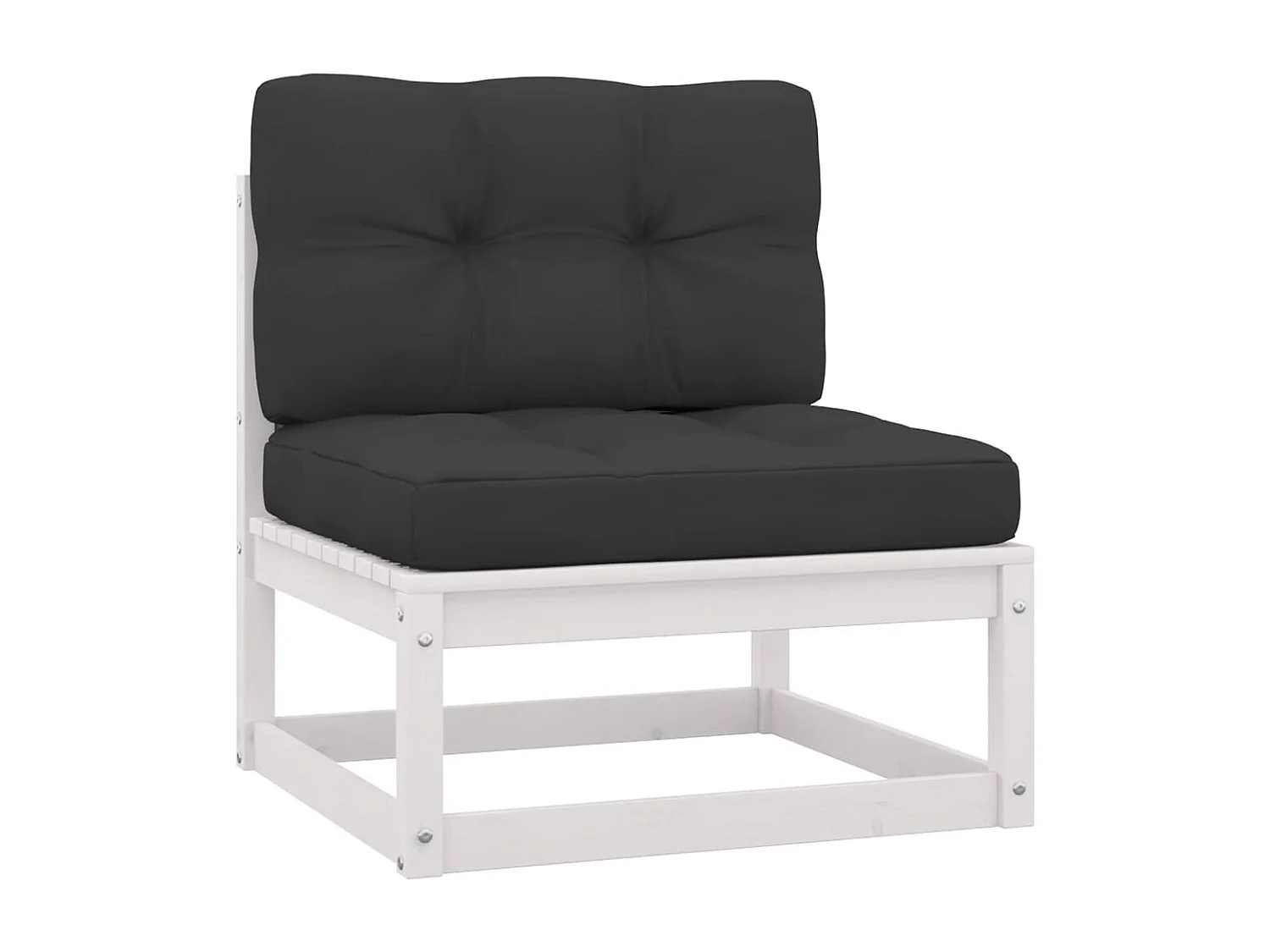 5-delige Loungeset met kussens massief grenenhout