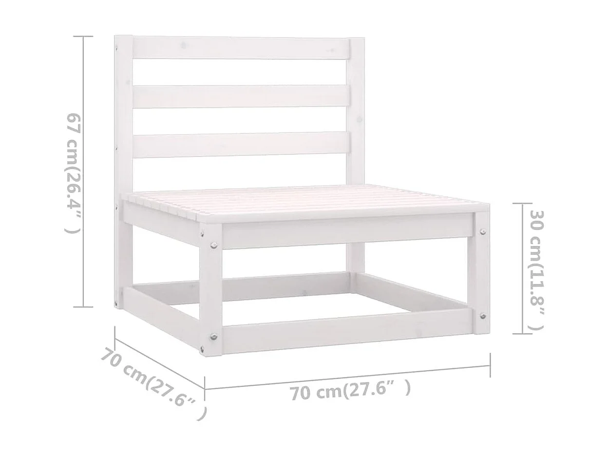5-delige Loungeset met kussens massief grenenhout