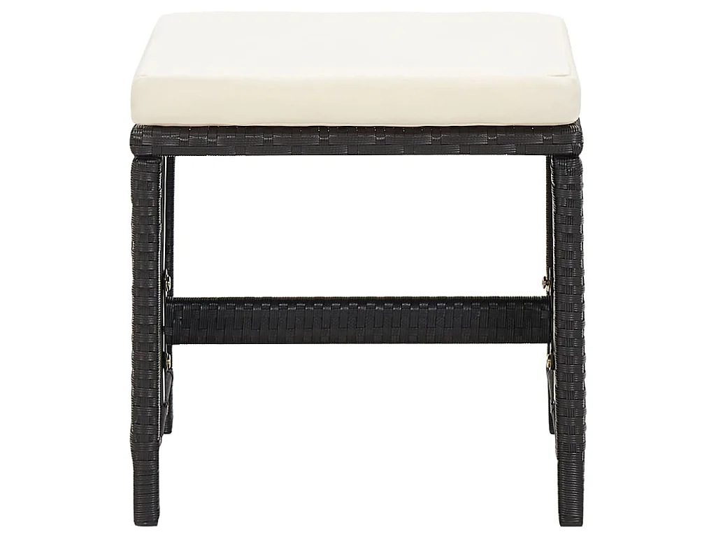 21-delige Tuinset met kussens poly rattan zwart