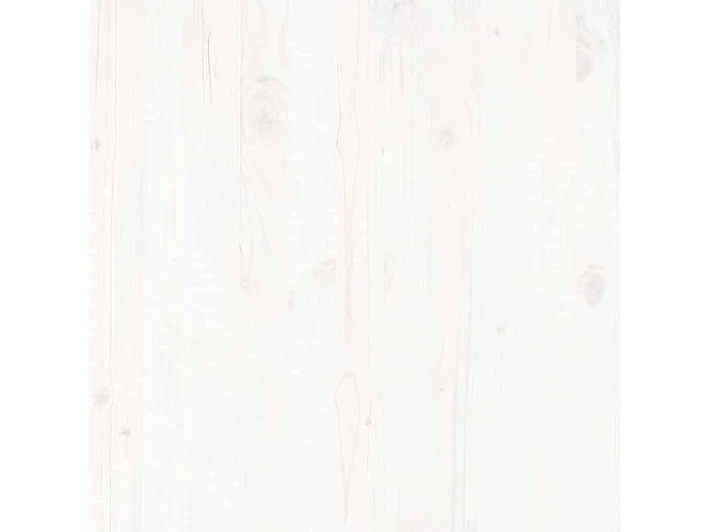 Salon de jardin 2 pcs blanc bois de pin massif