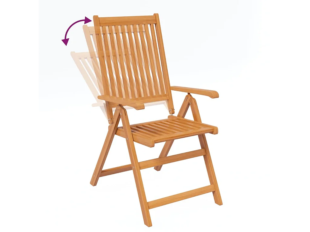 7-delige Tuinset massief acaciahout 150-200 cm