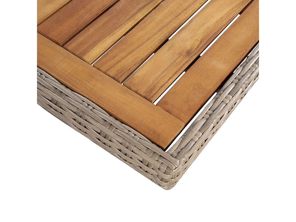 Ensemble à manger d'extérieur avec coussins 9pcs Résine tressée