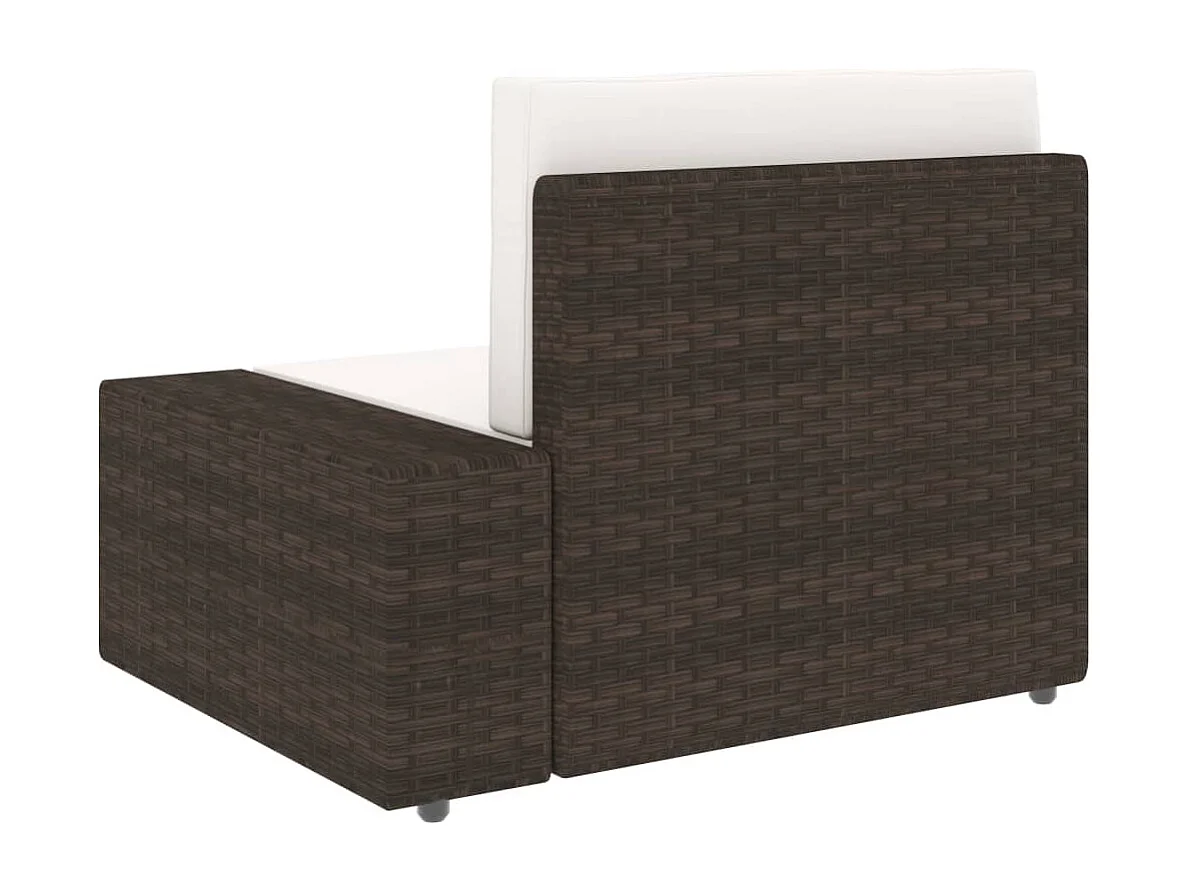 5-tlg. Garten-Lounge-Set Poly Rattan Braun