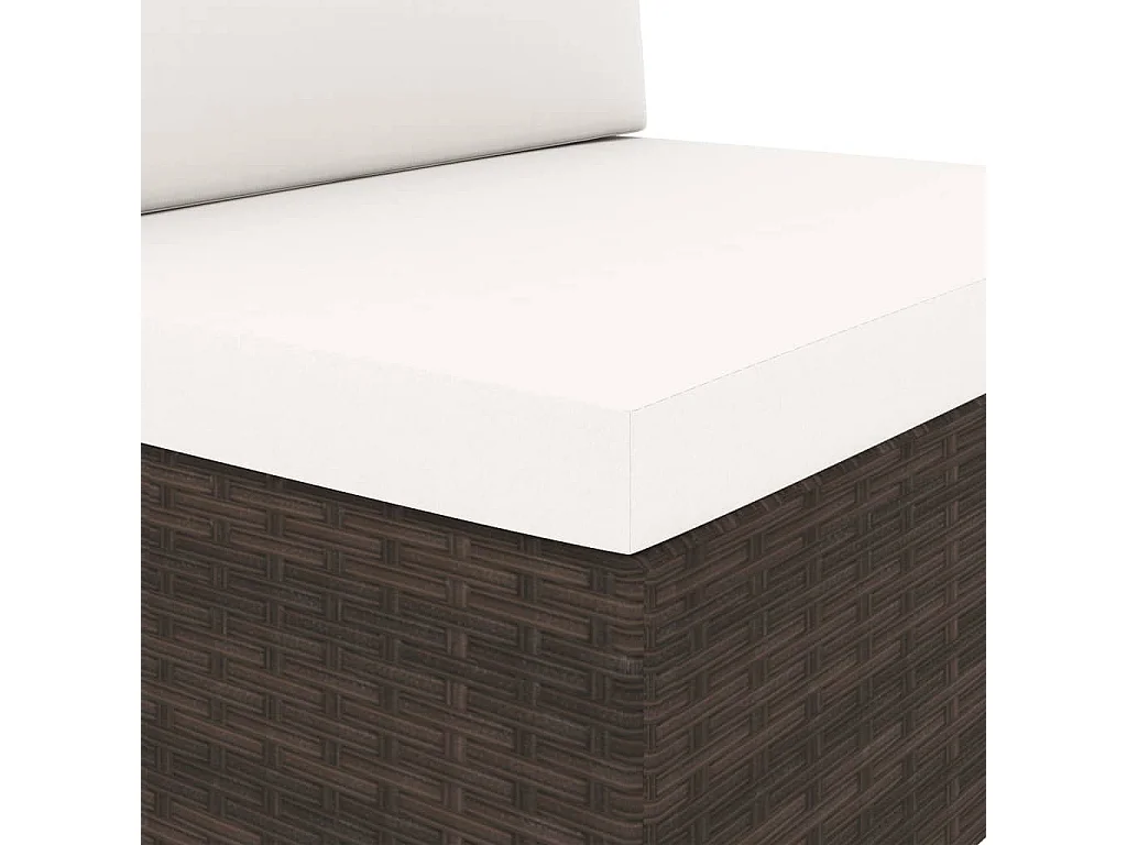 5-tlg. Garten-Lounge-Set Poly Rattan Braun