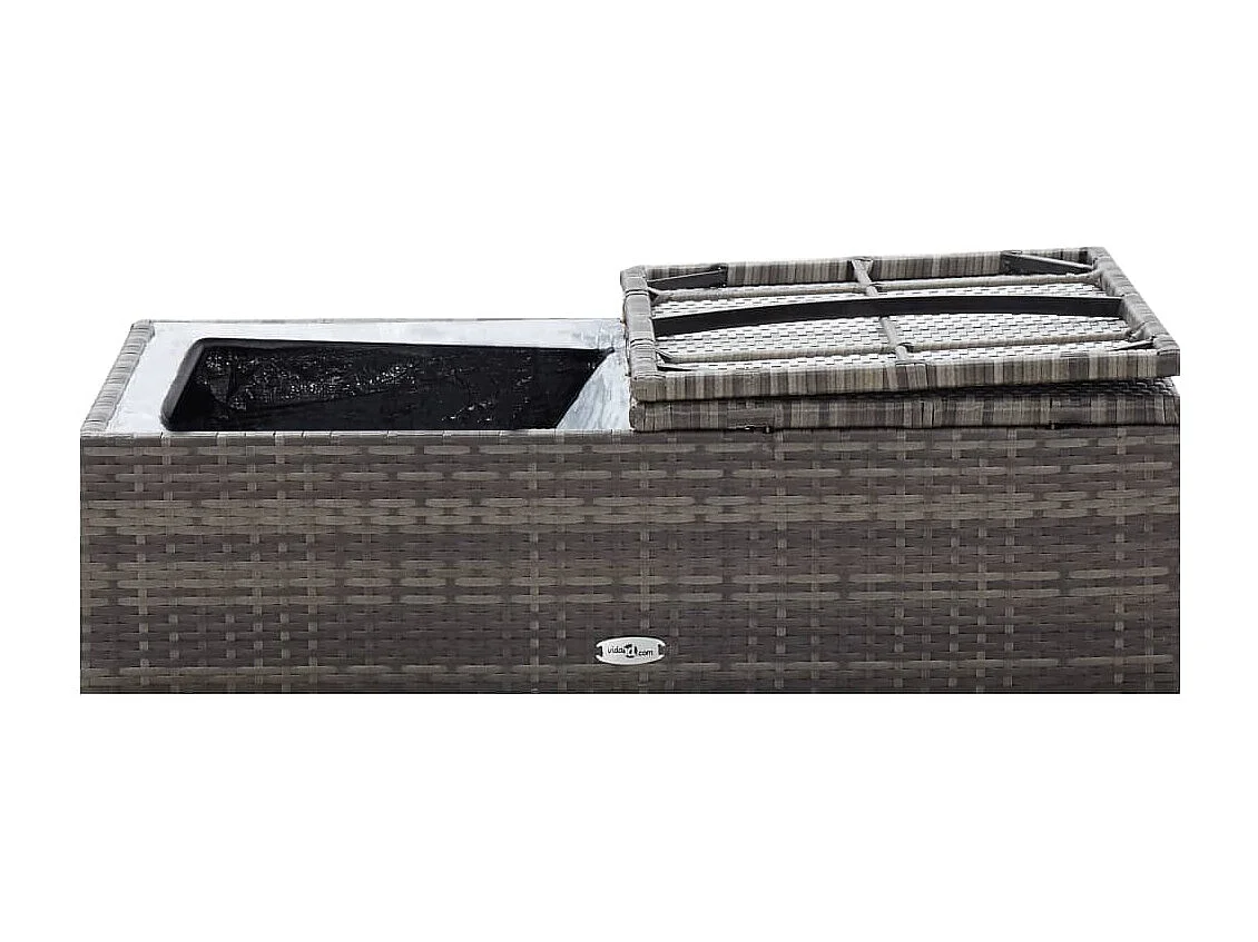 Set Divani da Giardino 2 pz con Cuscini in Polyrattan Grigio