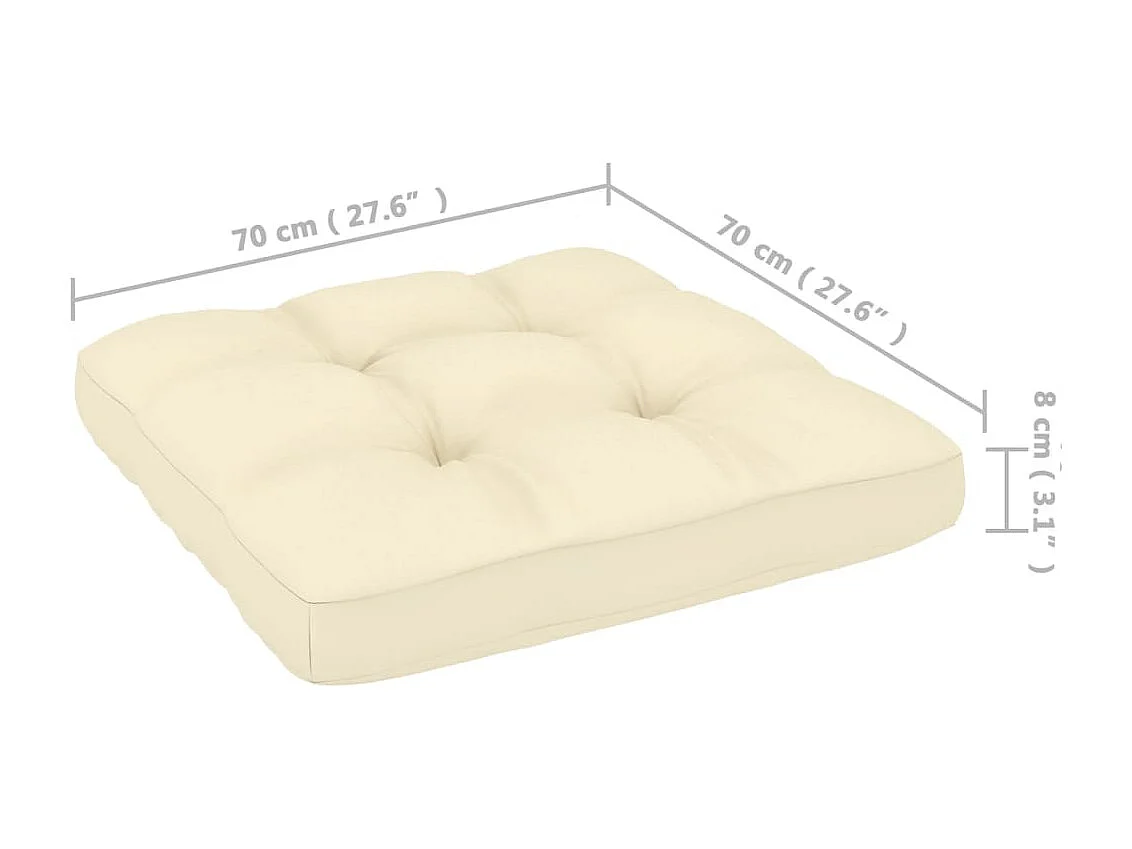 Salon de jardin 5 pcs avec coussins Bois de pin massif