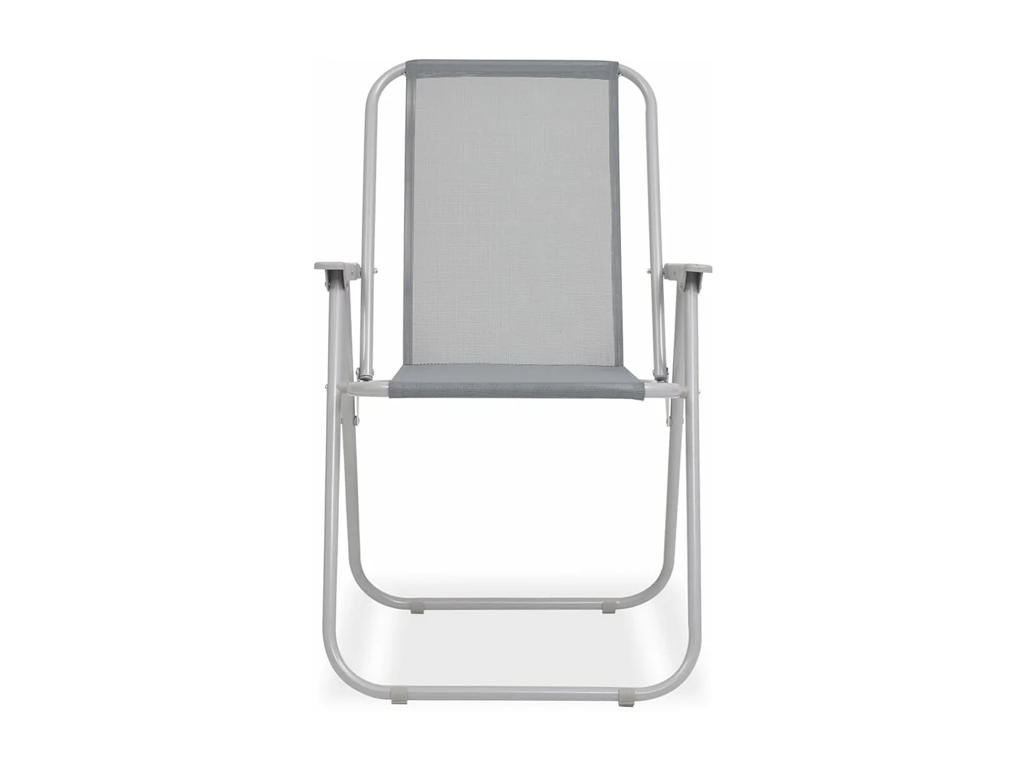 Ensemble à manger d'extérieur 6 pcs Acier et textilène Gris