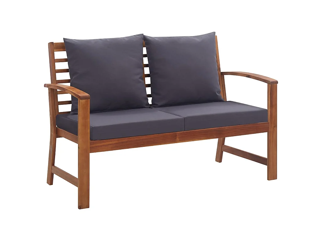 Set Divani da Giardino 4 pz con Cuscini in Massello di Acacia