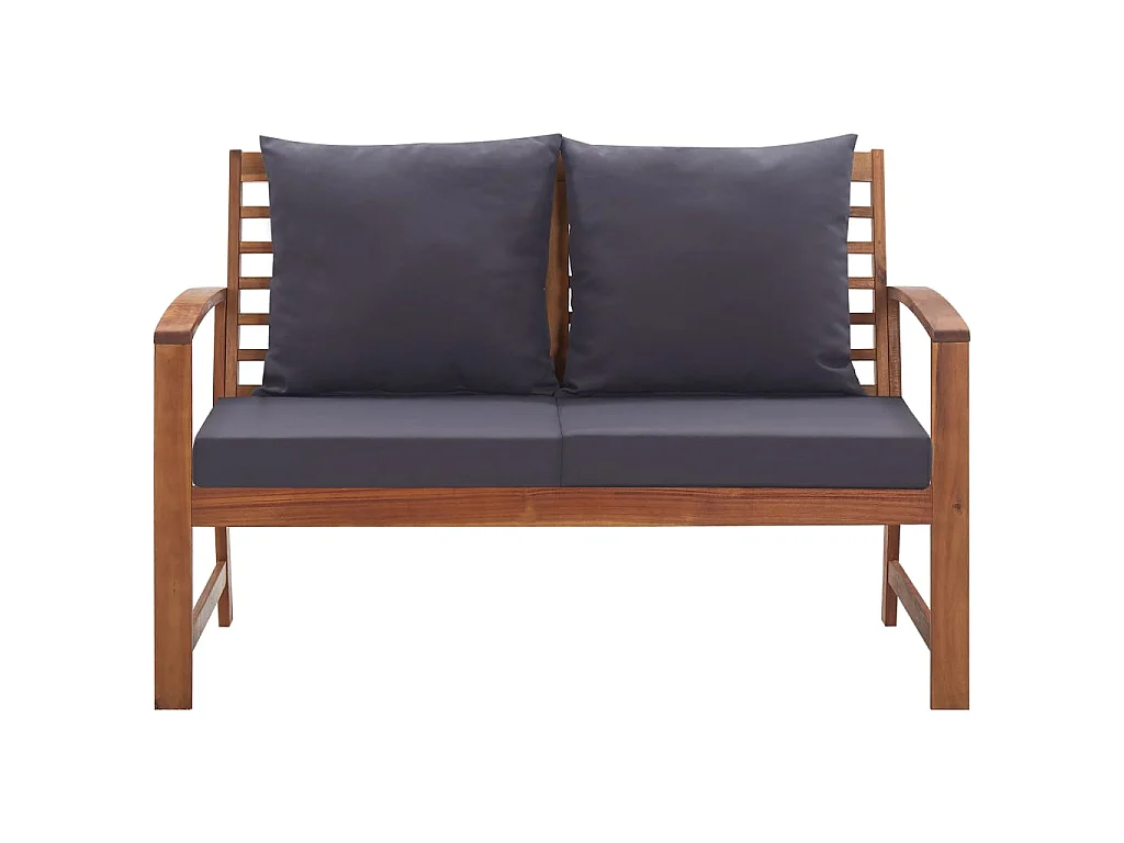 Set Divani da Giardino 4 pz con Cuscini in Massello di Acacia