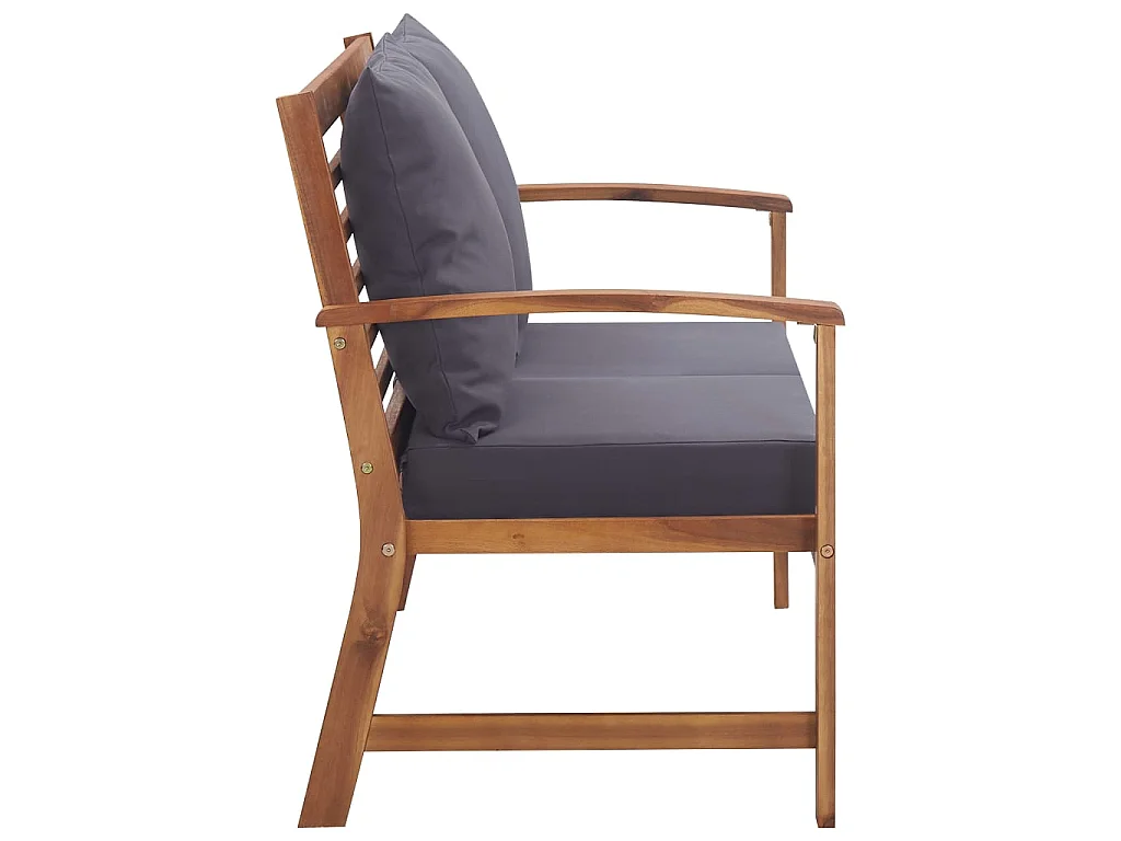 Set Divani da Giardino 4 pz con Cuscini in Massello di Acacia