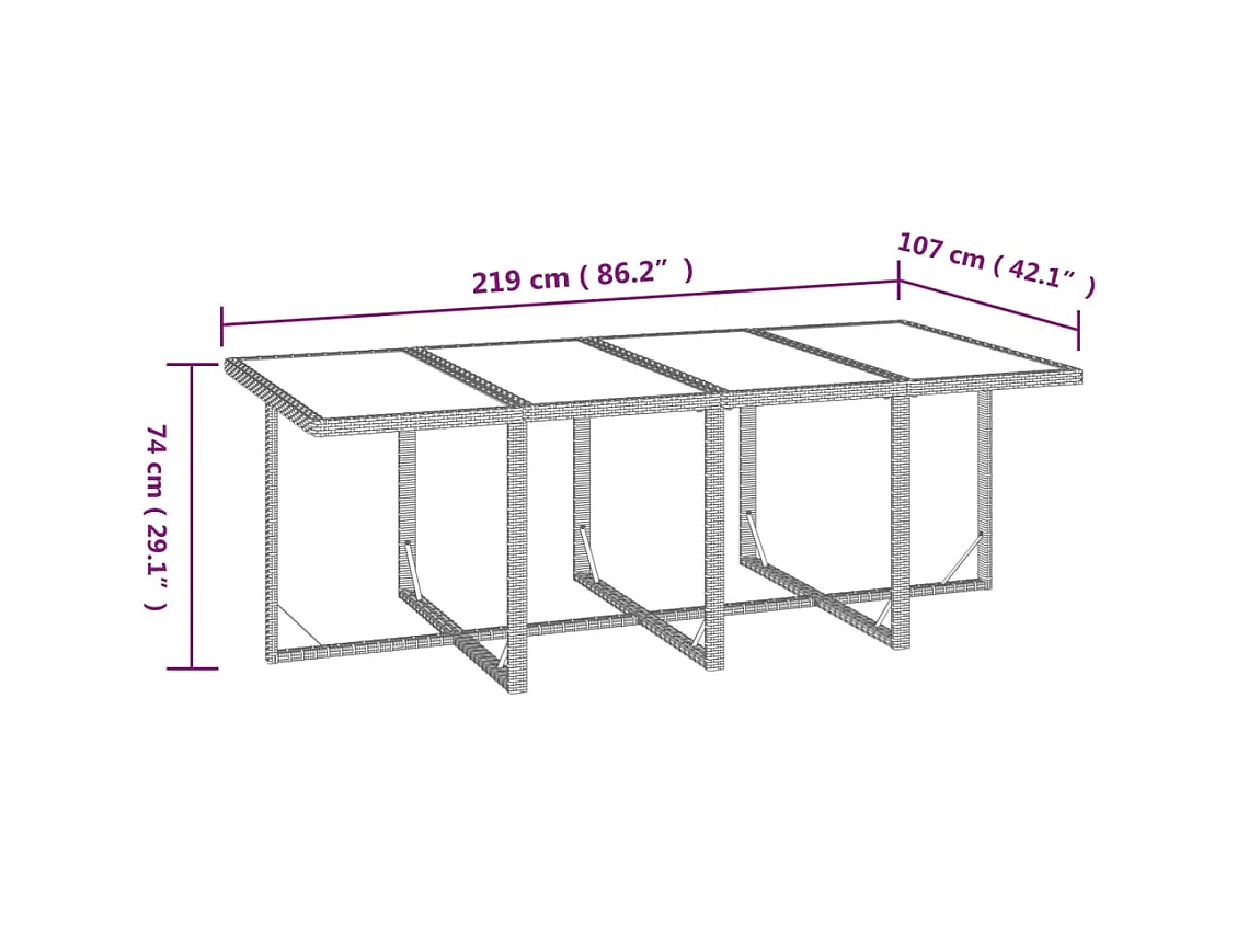 9-tlg. Garten-Essgruppe mit Kissen Poly Rattan Schwarz