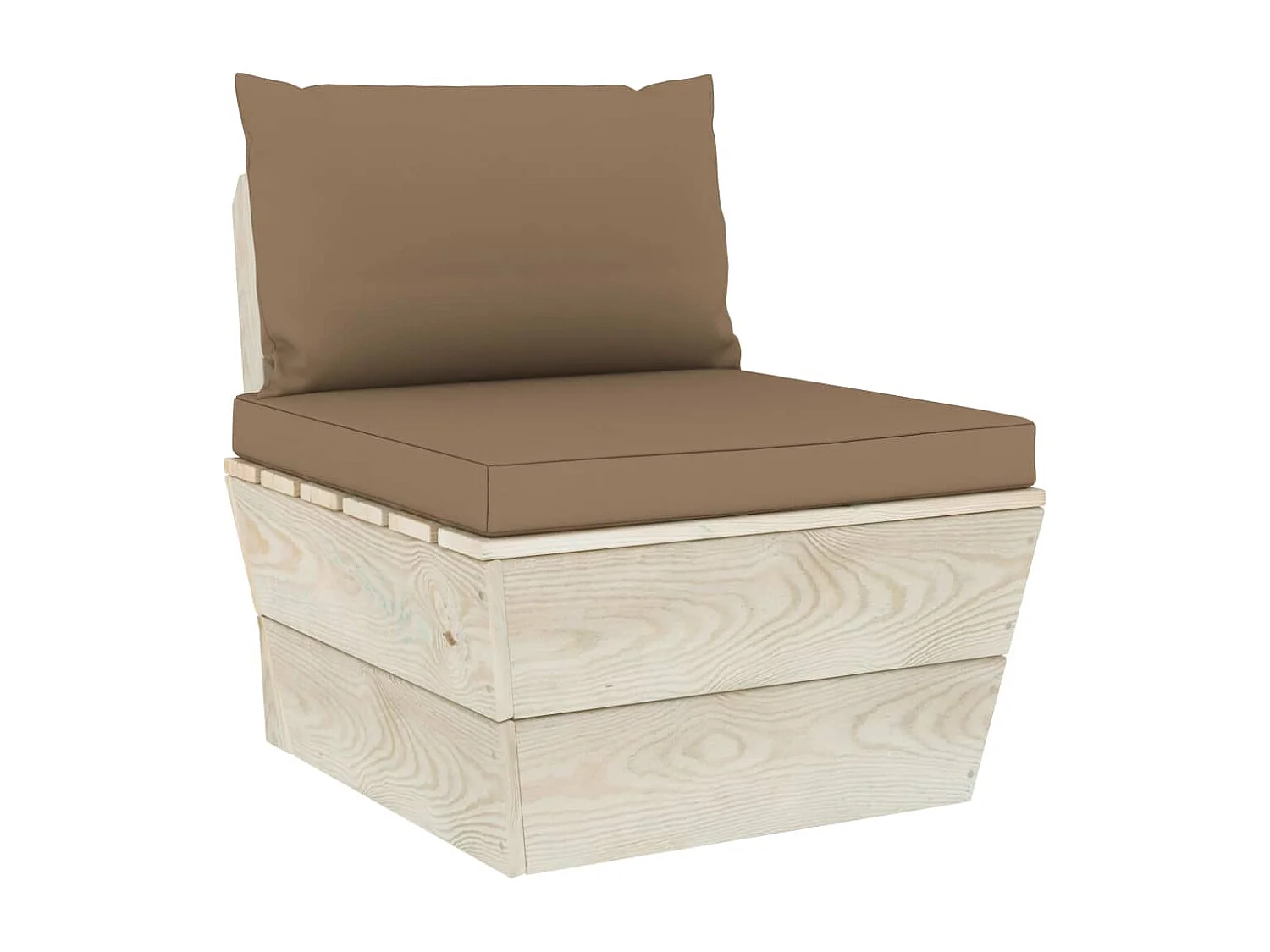 6 pcs conjunto lounge de paletes + almofadões madeira de abeto