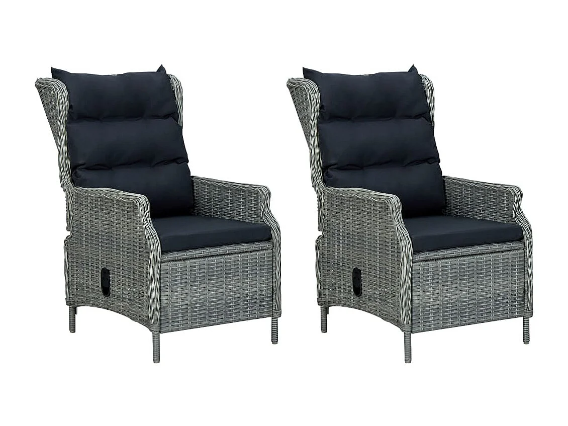 Ensemble à manger 9 pcs avec coussins résine tressée gris clair