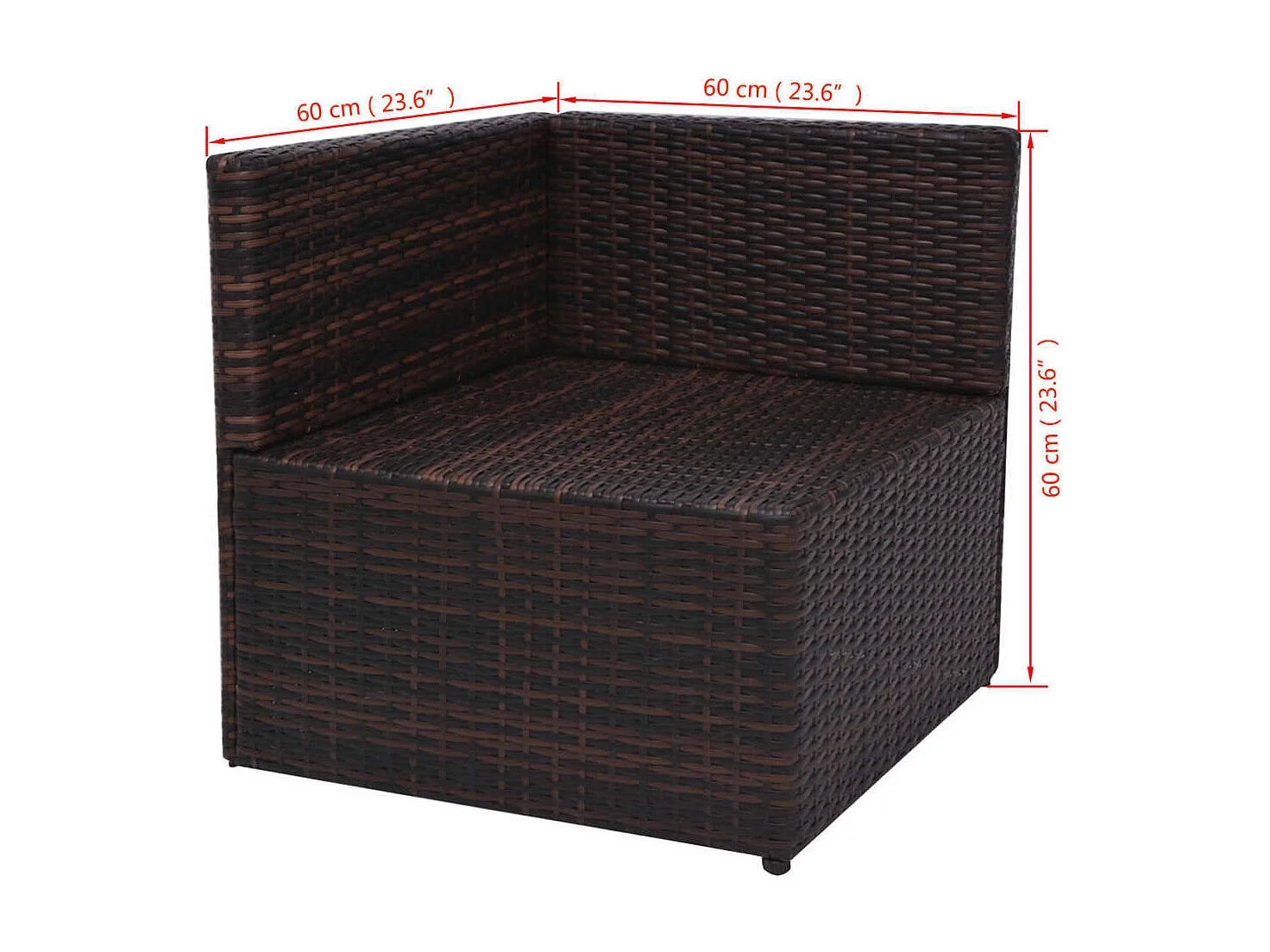 Salon de jardin 5 pcs avec coussins Résine tressée Marron