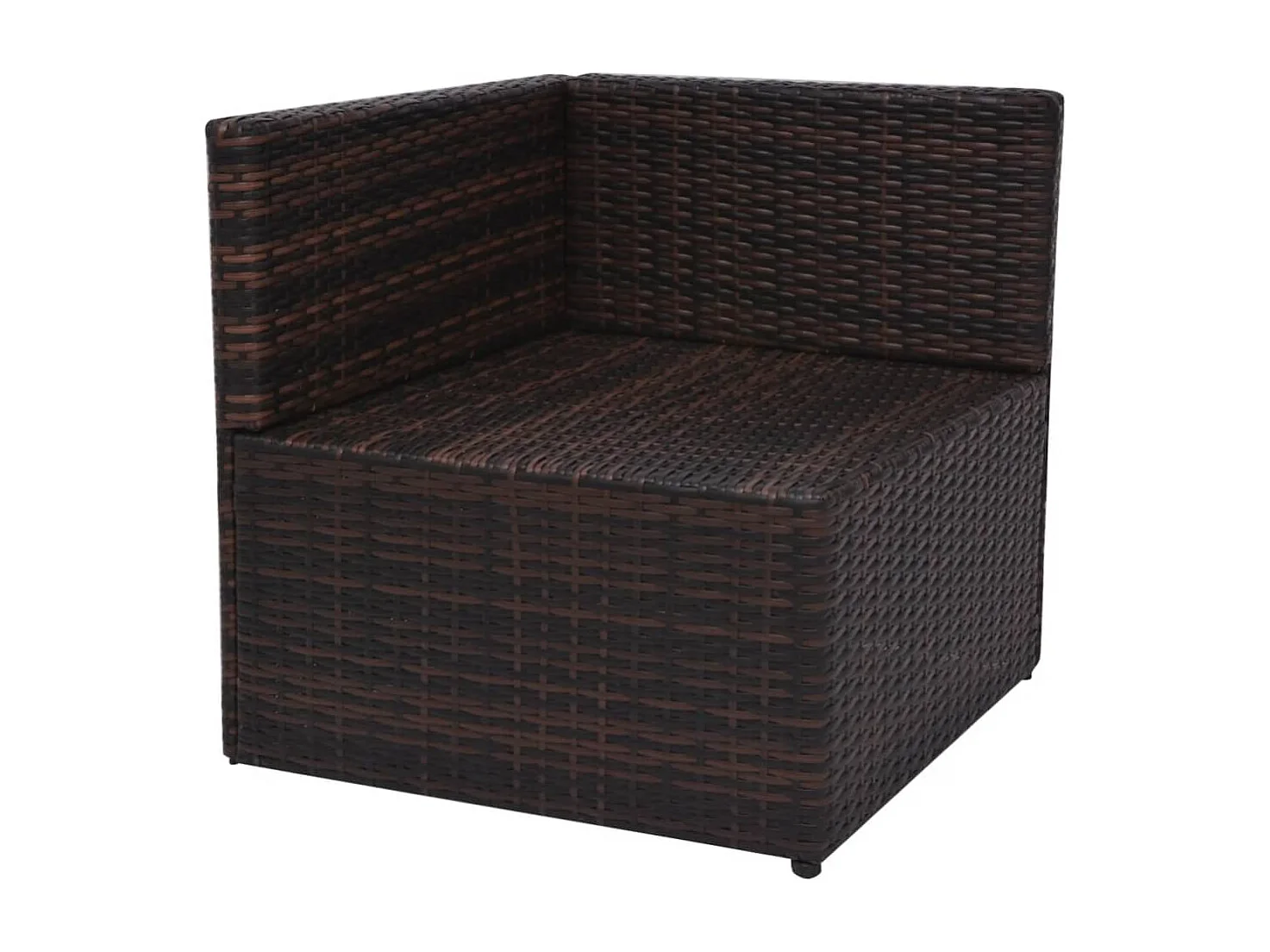 Salon de jardin 5 pcs avec coussins Résine tressée Marron