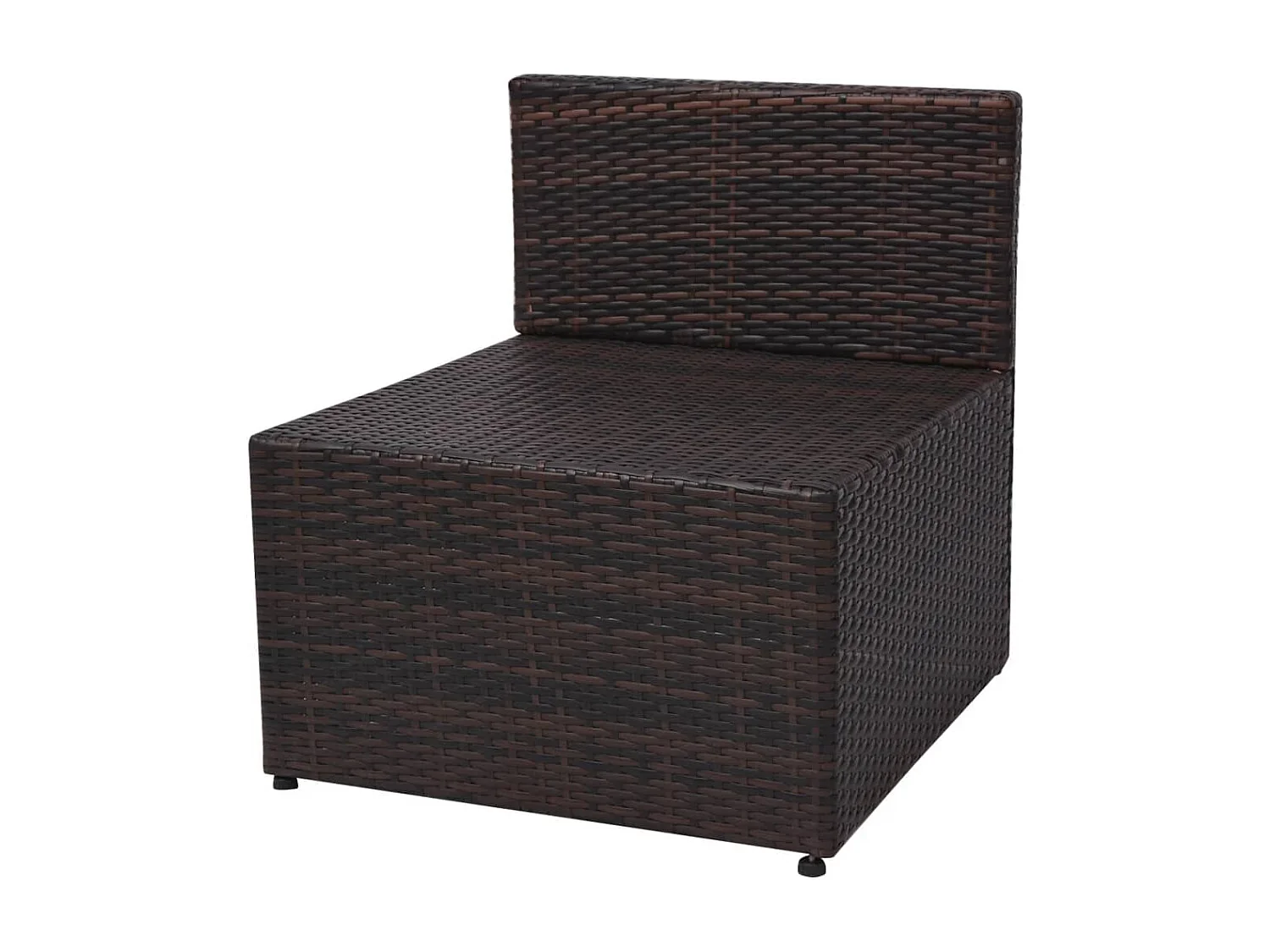 Salon de jardin 5 pcs avec coussins Résine tressée Marron