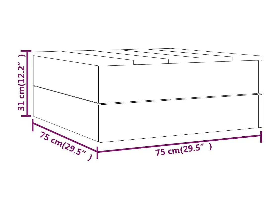 4-tlg. Garten-Lounge-Set Imprägniertes Massivholz Kiefer
