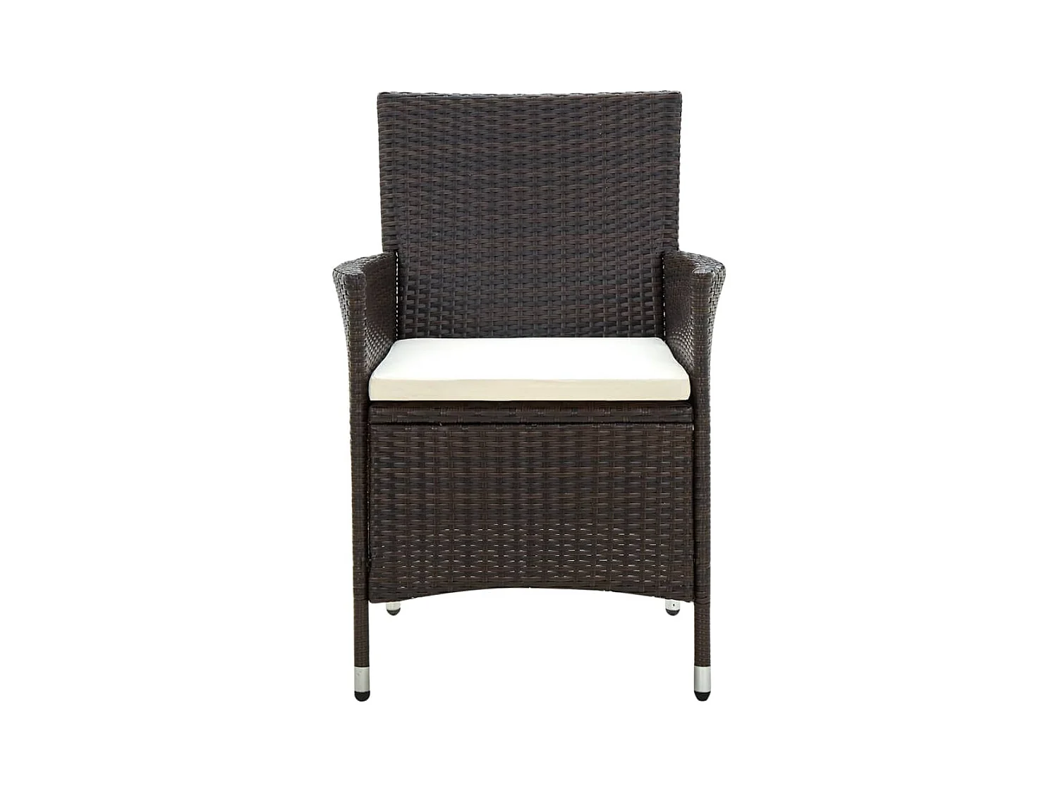 Set Mobili da Giardino 3 pz Polyrattan Marrone