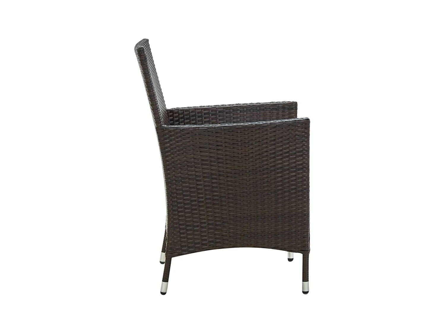 Set Mobili da Giardino 3 pz Polyrattan Marrone