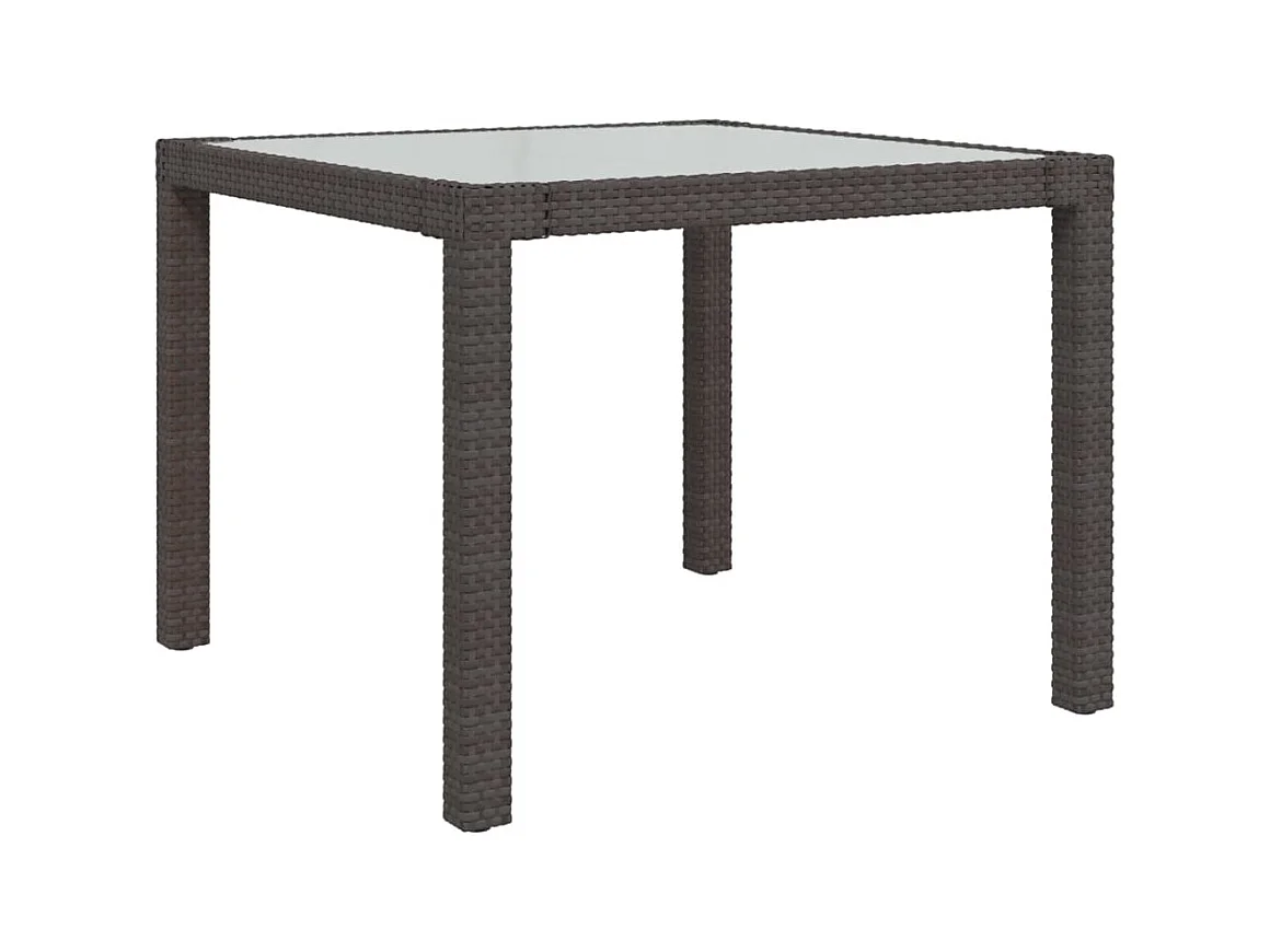 Set Mobili da Giardino 3 pz Polyrattan Marrone