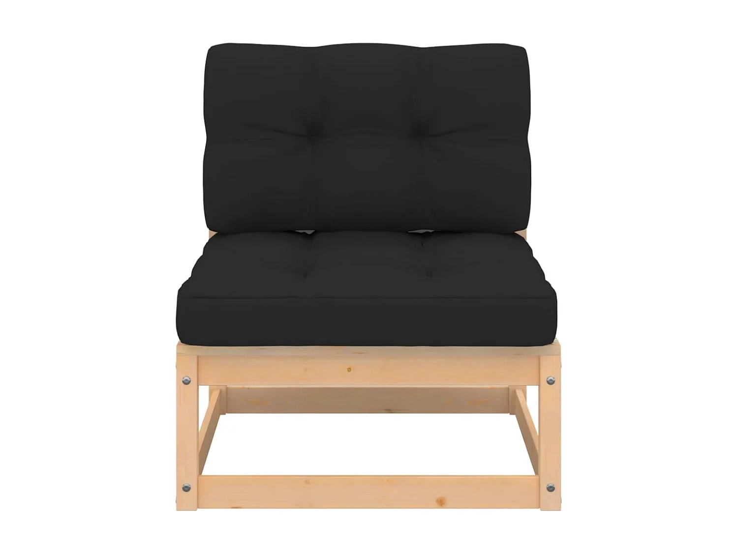 Salon de jardin 6 pcs avec coussins Bois de pin massif