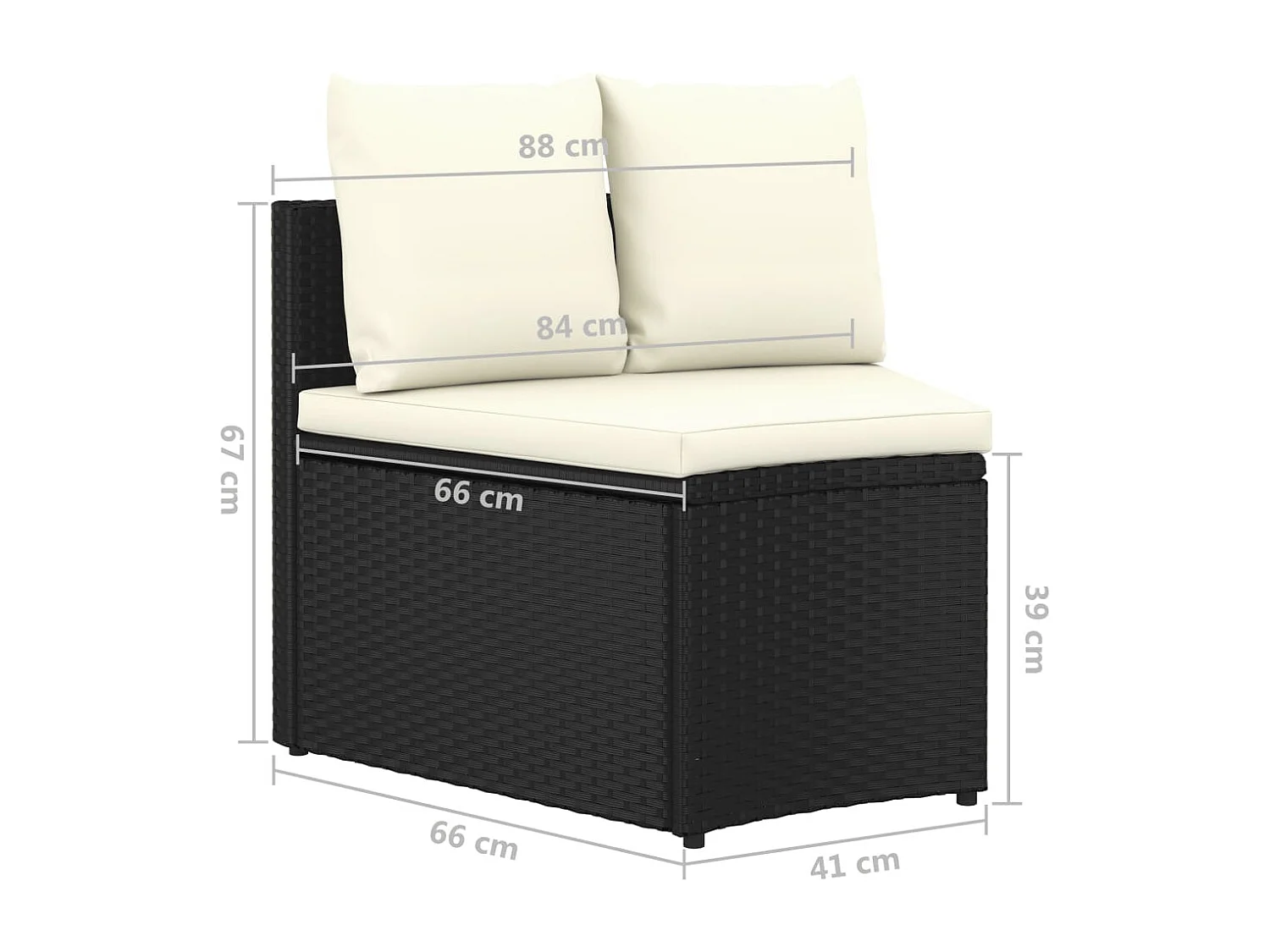 Salon de jardin 5 pcs avec coussins Résine tressée Noir