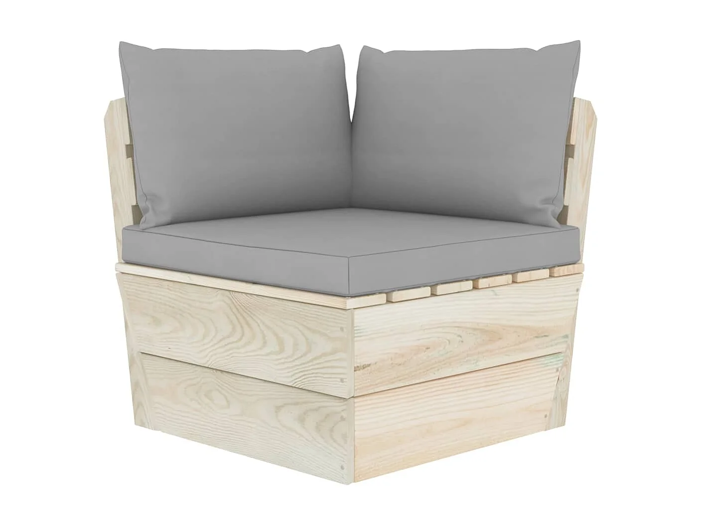 Set Divani da Giardino su Pallet 6 pz con Cuscini Legno Abete