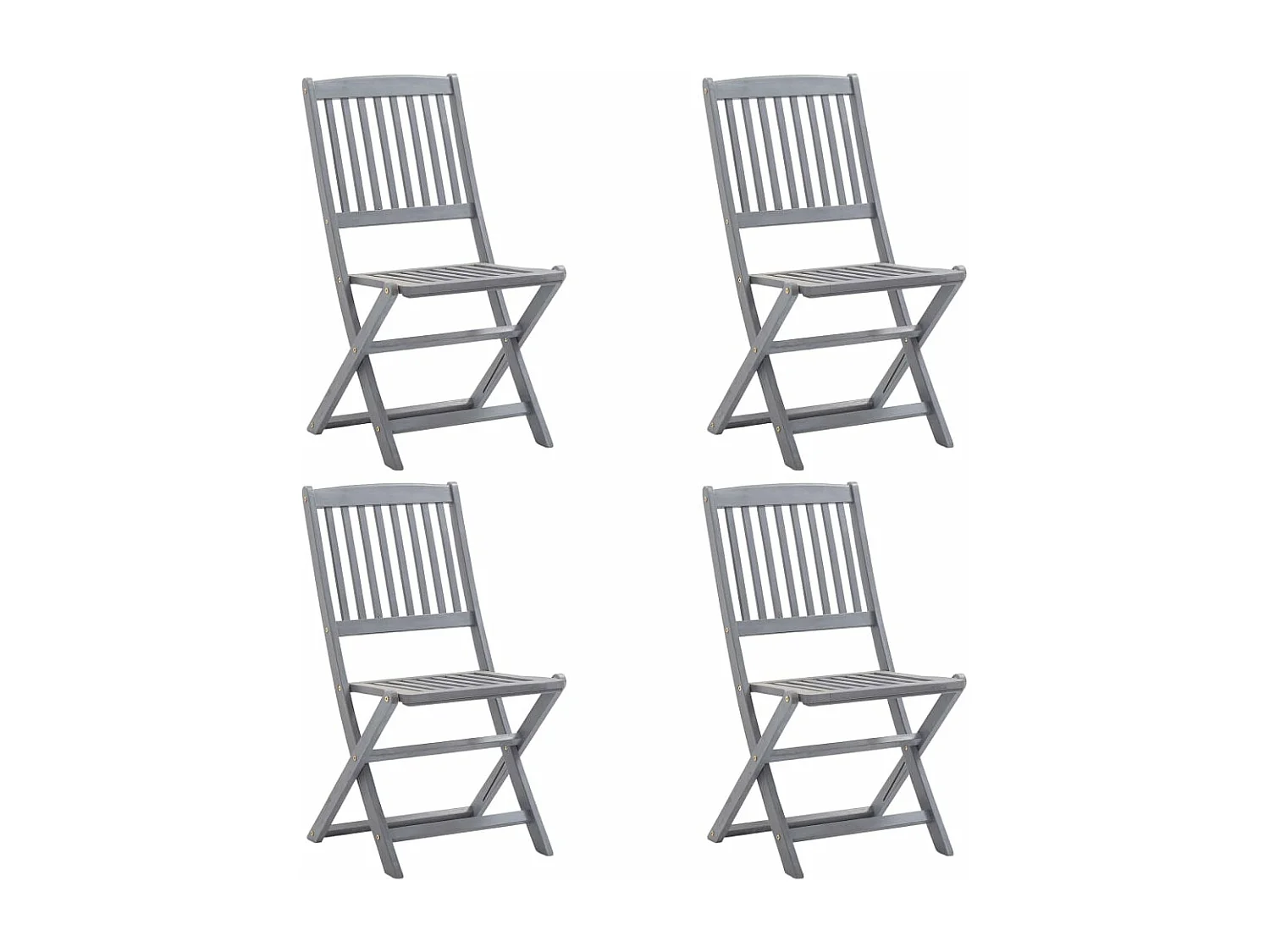 Ensemble à manger de jardin 5 pcs Bois d'acacia massif Gris