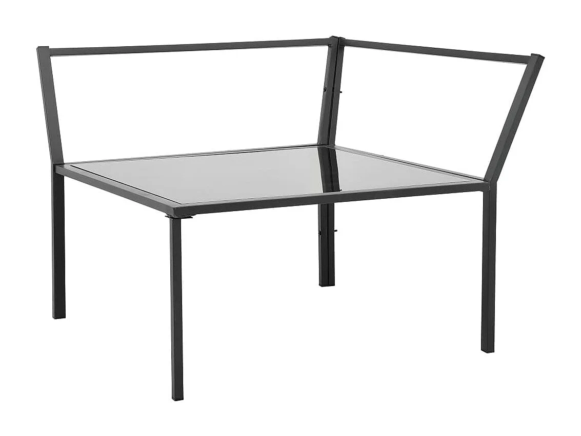 Set Divani da Giardino 5 pz con Cuscini Alluminio Grigio Scuro