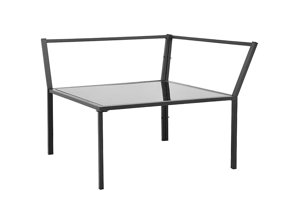 Set Divani da Giardino 5 pz con Cuscini Alluminio Grigio Scuro