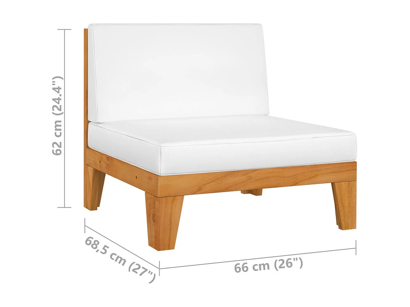 9-tlg. Garten-Lounge-Set mit Kissen Massivholz Akazie