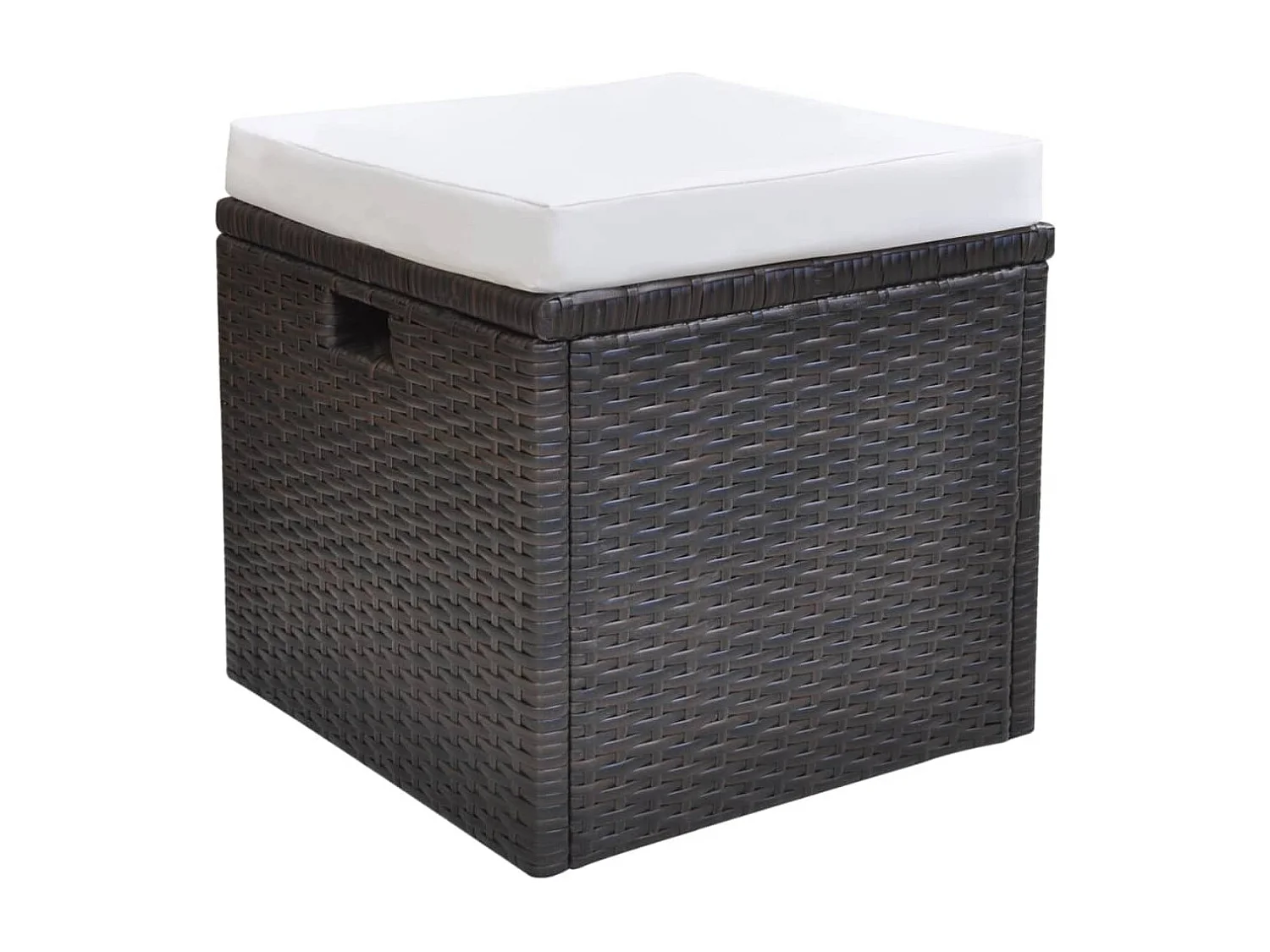 6-tlg. Garten-Essgruppe mit Kissen Poly Rattan Braun