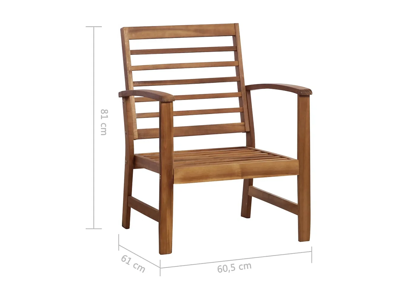 Garten-Lounge-Set 4-tlg. Massivholz Akazie