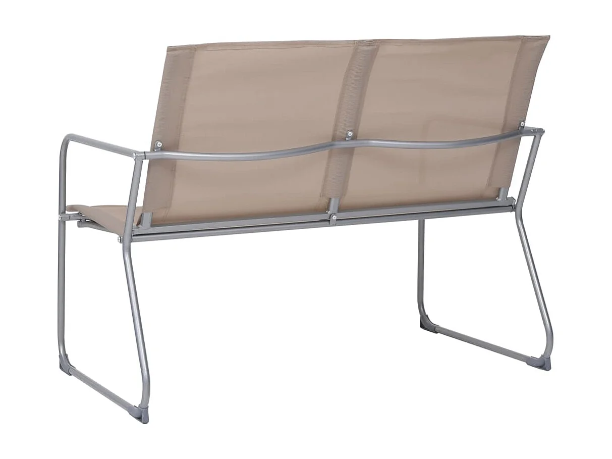 Juego de muebles de jardín 4 piezas tela y acero taupe