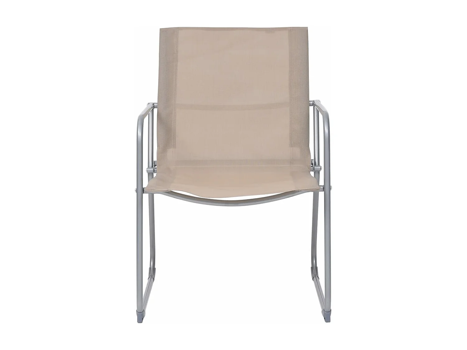 Juego de muebles de jardín 4 piezas tela y acero taupe