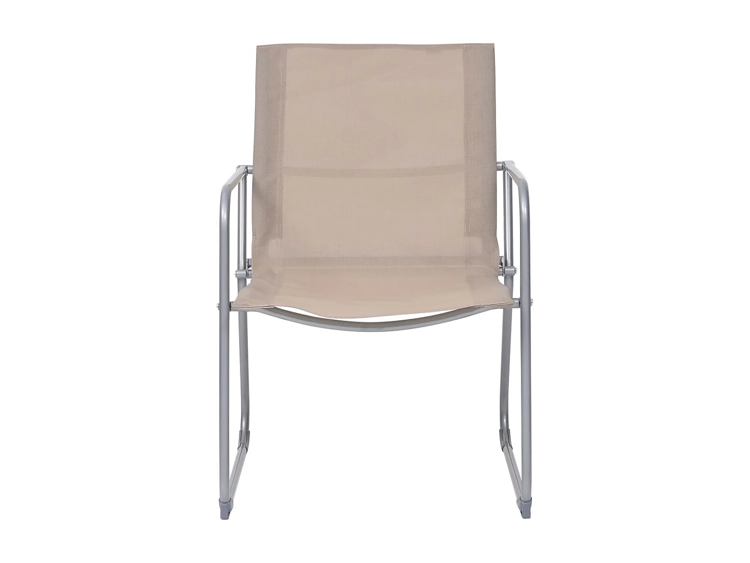 Salon de jardin 4 pcs Tissu et acier Taupe