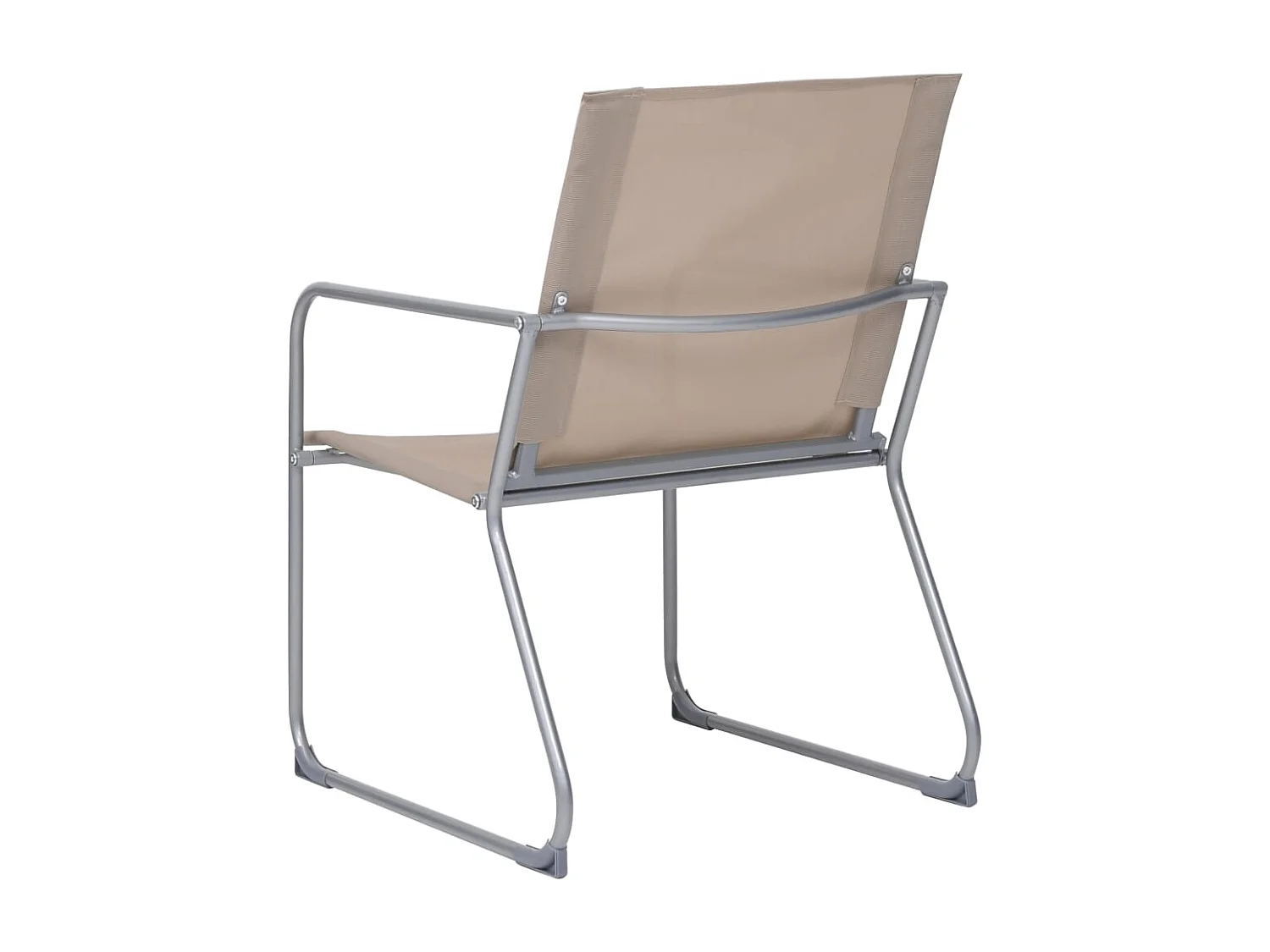 Salon de jardin 4 pcs Tissu et acier Taupe