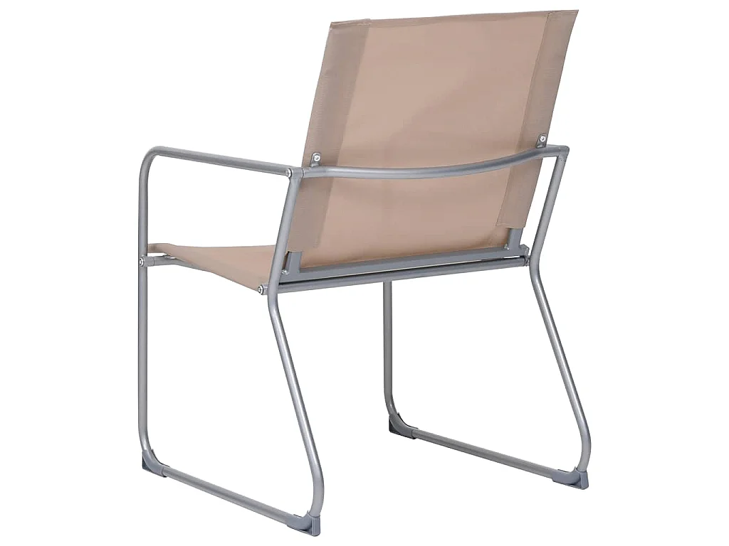 4-delige Loungeset stof en staal taupe