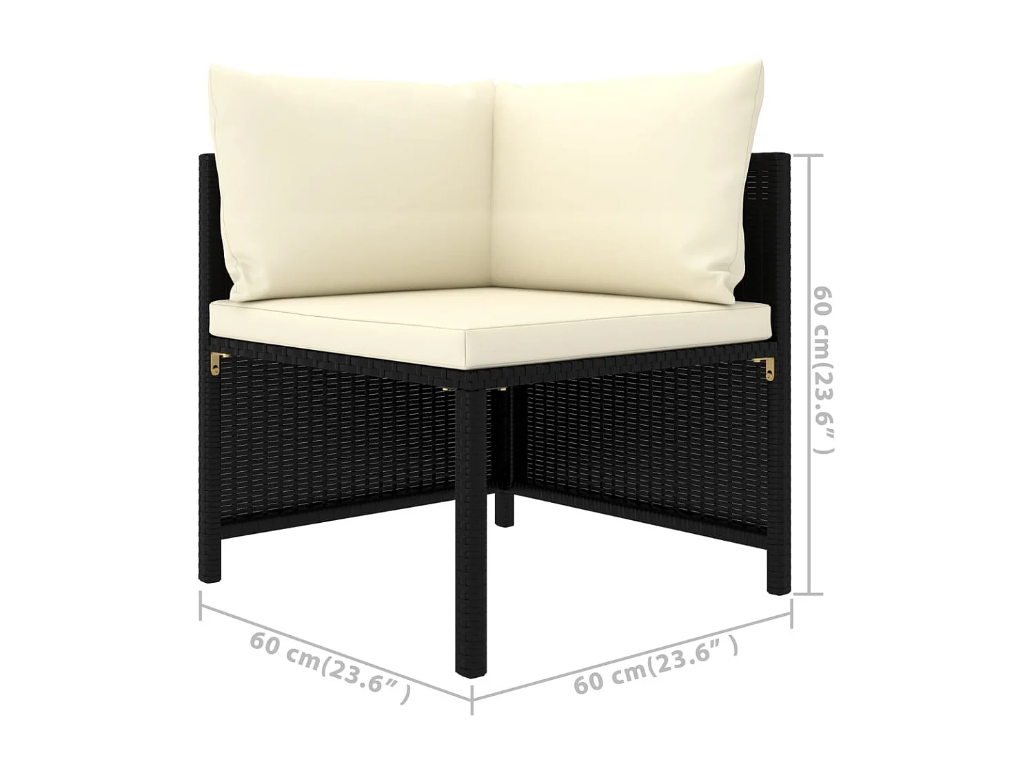 Salon de jardin 7 pcs avec coussins Résine tressée Noir