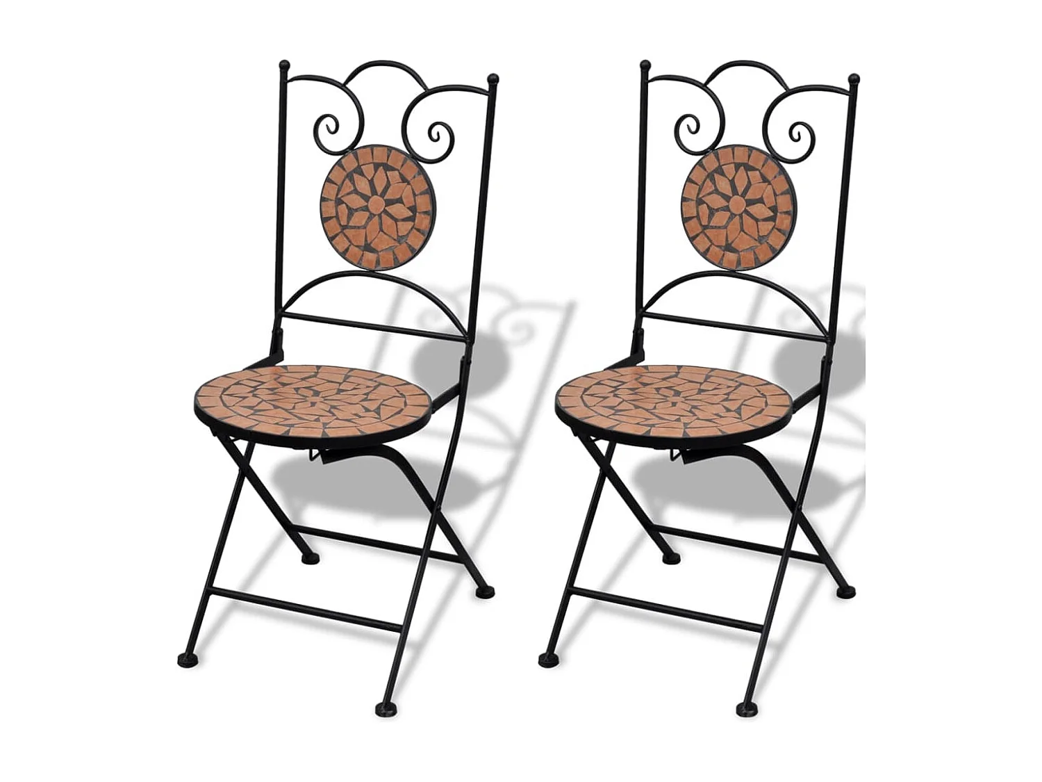 Set da Bistrot 3 pz in Piastrelle di Ceramica Terracotta